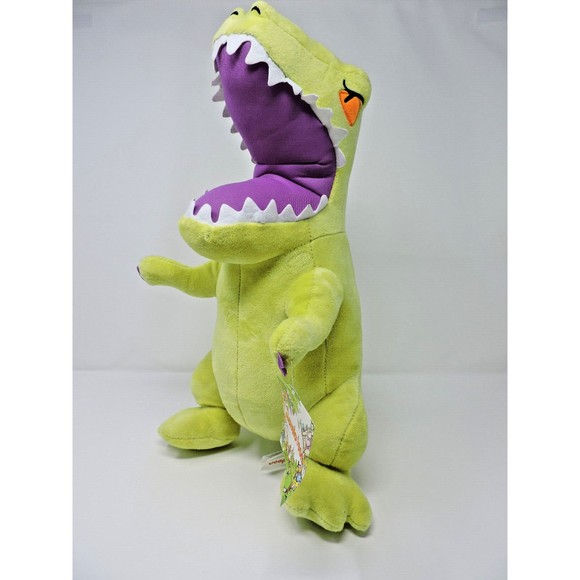 Nickelodeon Rugrats Large 16 inch Reptar Dinosaur Plush Stuffed Toy Green Purple - Picture 2 of 10